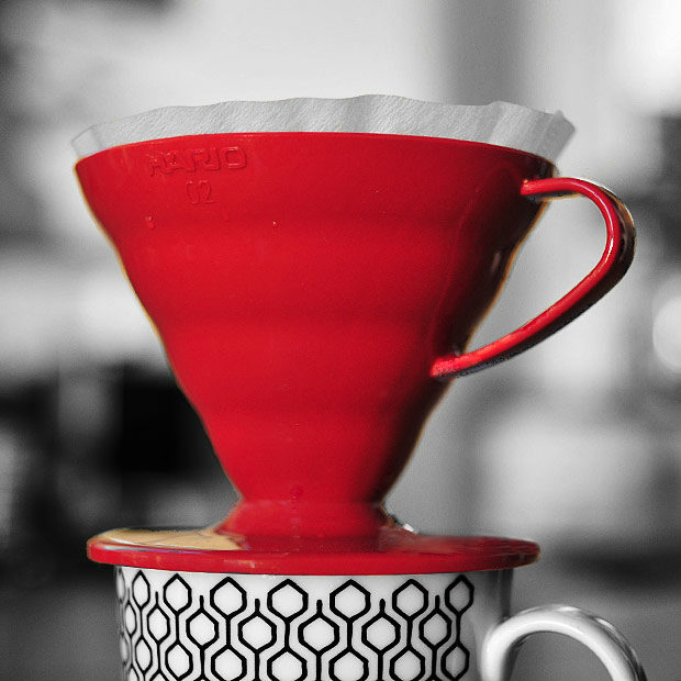 HARIO V60 Red Plastic 02 – Right Side Coffee